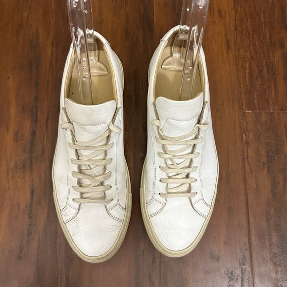 COMMON PROJECTS Original Achilles Low-Top Sneakers in White Leather - Picture 2 of 9